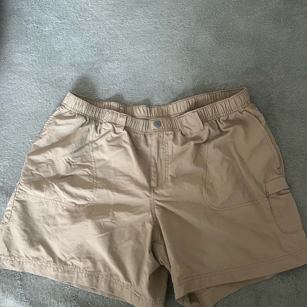 Unisex Columbia Khaki Elastic Waist Shorts XL